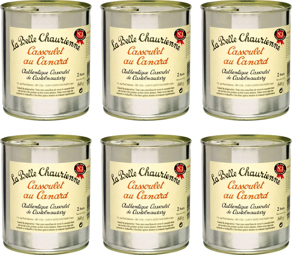 La Belle Chaurienne 6x Duck Cassoulet from Castelnaudary | Traditional Cassoulet with Egg as a Preservative 840g