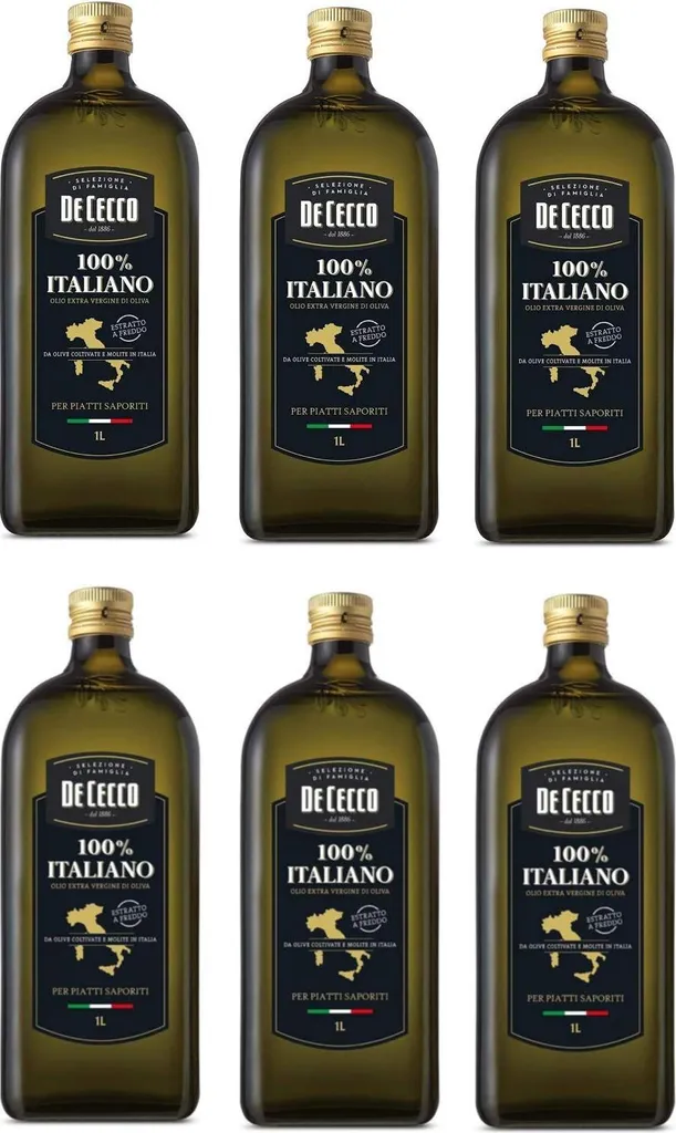 6x De Cecco 100% Italiano olio Extra virgin olive oil 1 L virgin 1000 ml