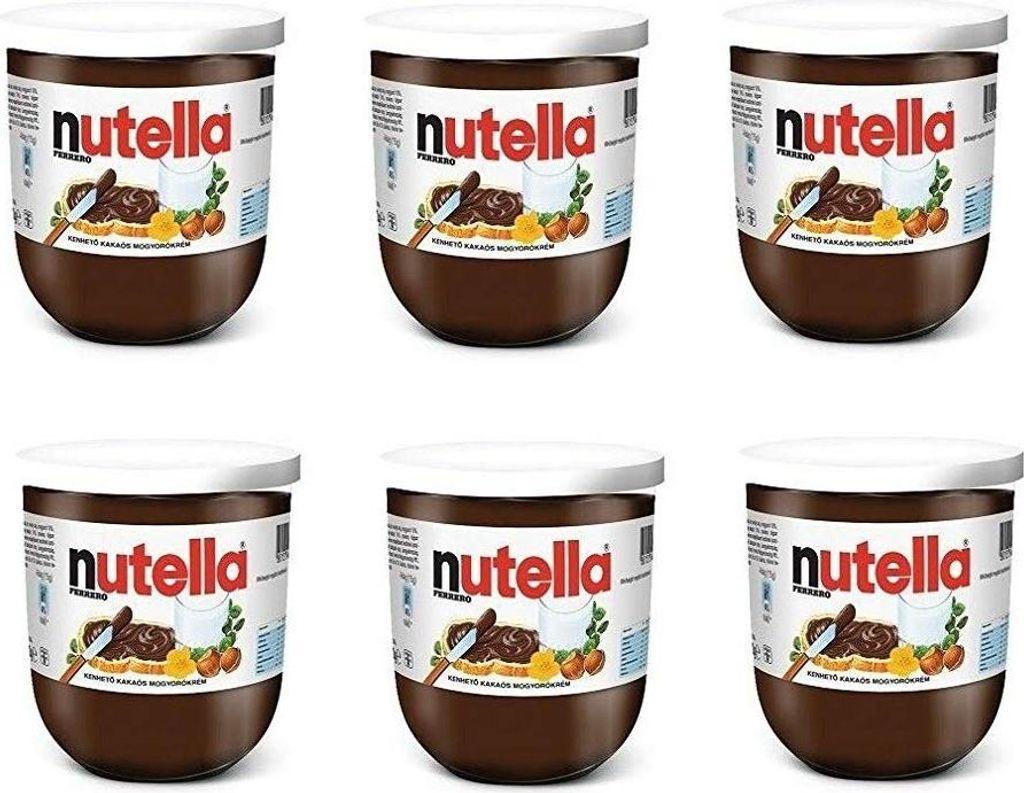 6x Ferrero Nutella Hazelnut Chocolate 200g Chocolate Spread 1200g