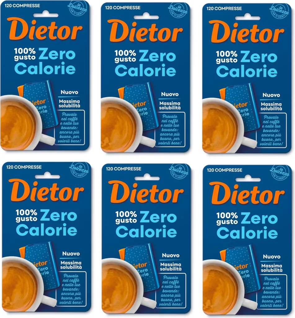 6x My Dietor Compresse Sweetener Italian 0 kcal 120 Tablets