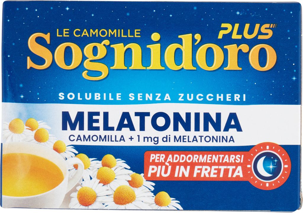 6x Star Sogni d'Oro Camomile with Melatonin Plus Kamille mit Melatonin (16 Beutel), 64 gm