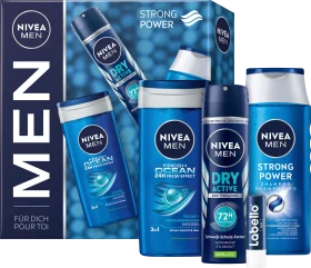 NIVEA MEN Gift set Strong Power 4Tlg, 1 ST