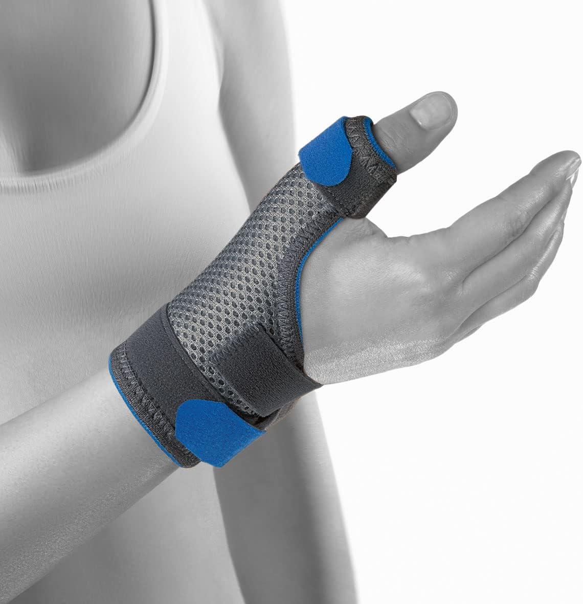 Bort 112720 Medium Blue Soft Thumb Splint, Medium, Blue
