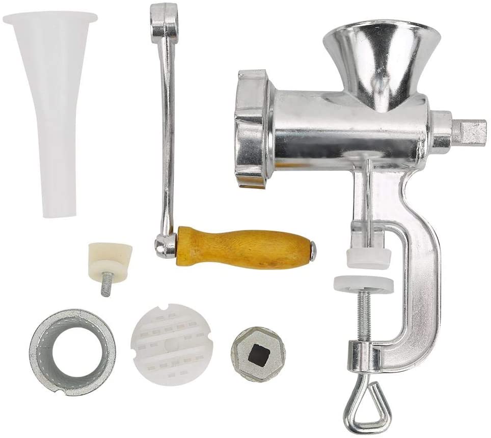 Ymiko Manual Meat Mincer Aluminium Alloy Meat Mincer with Darning Pipes Hand Operated Grinder for Grinding Meat Pork Beef Noodles Pepper #5