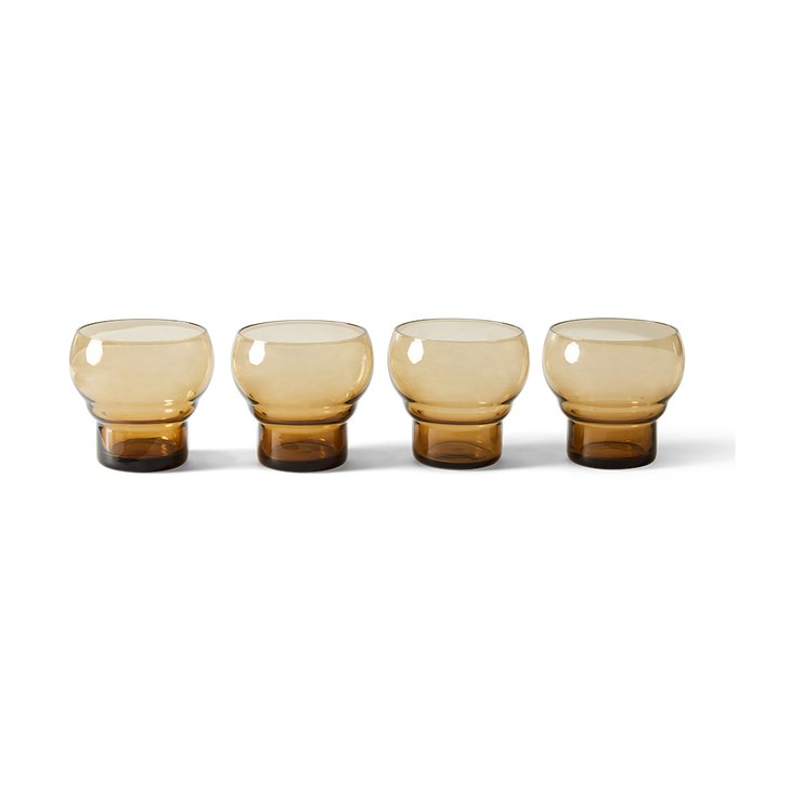 HKliving 70s Bulb glass 27 cl pack of 4