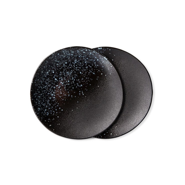 HKliving 70s ceramics plates pack of 2 Ø17.5 cm