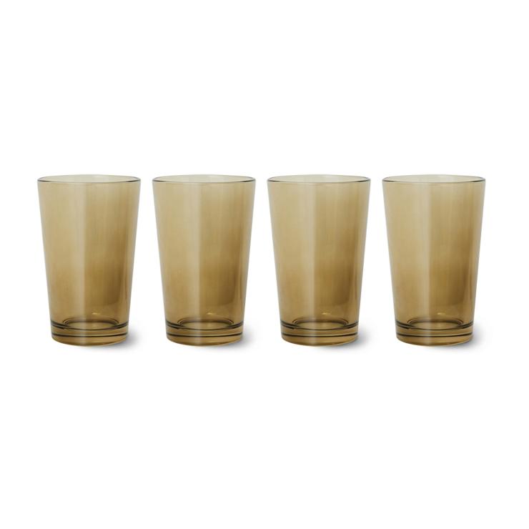 hk-living 70s glass goods Teeglas 20 Cl 4er Pack