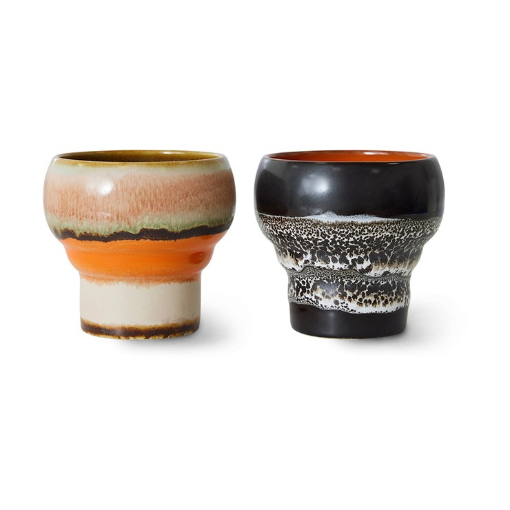 HKliving 70s Lungo cup 24 cl pack of 2