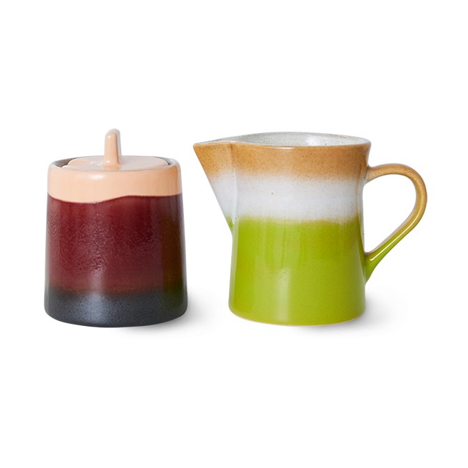 HKliving 70s milk jug and sugar bowl