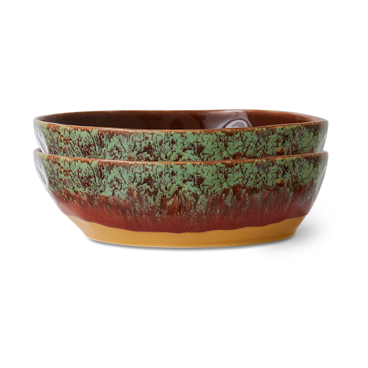 HKliving 70s pasta plate Ø19.5 cm pack of 2