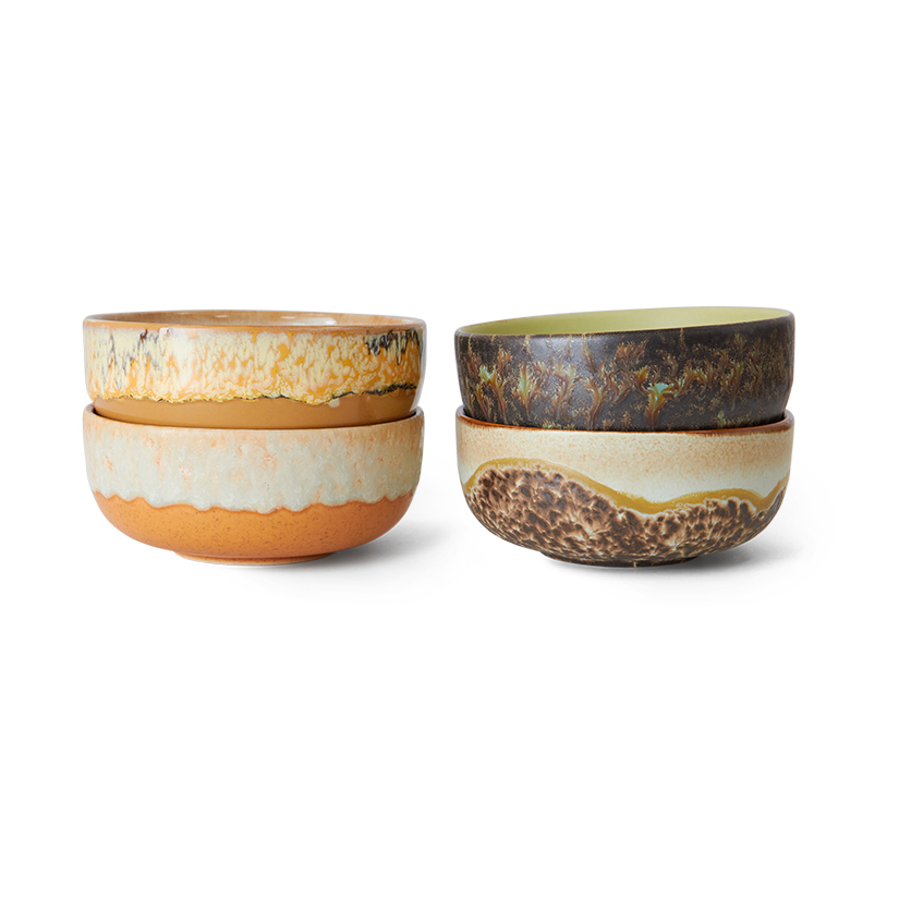 HKliving 70s Tapas Bowl, 4-piece set