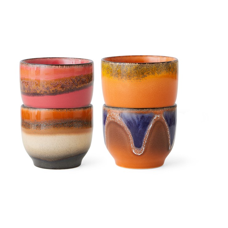 HKliving 70s cup 23 cl pack of 4