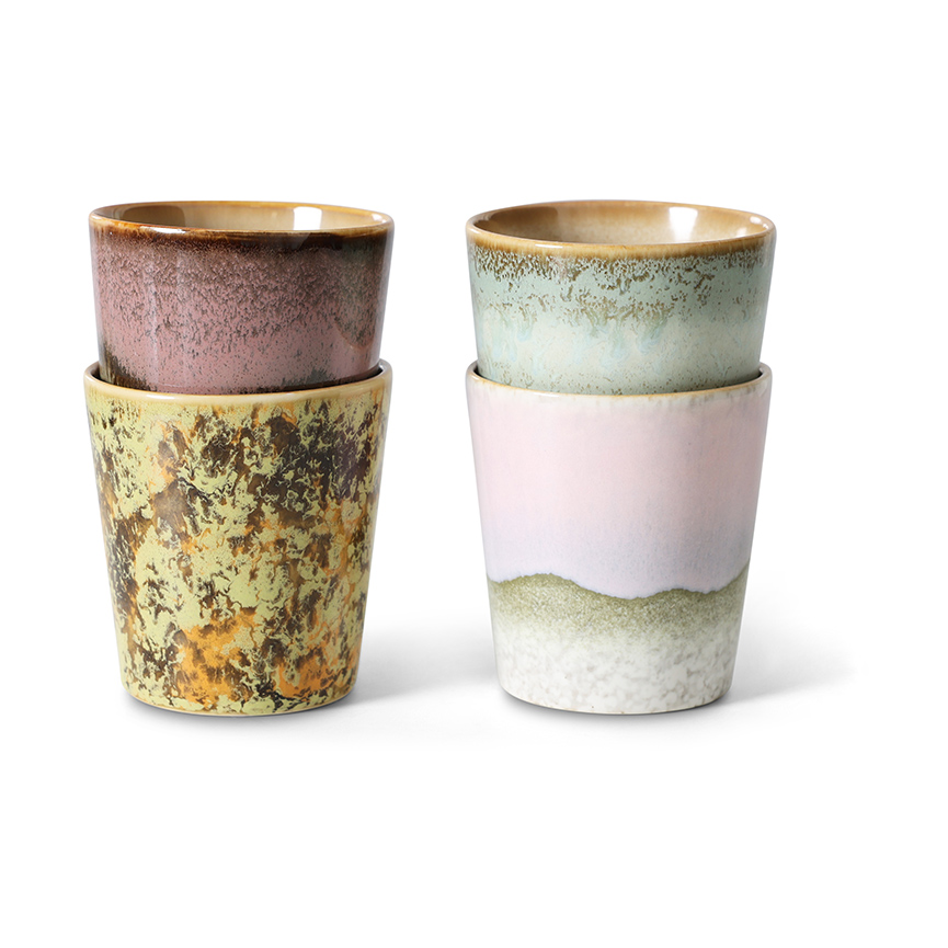 HKliving 70s Mug 4-Pack