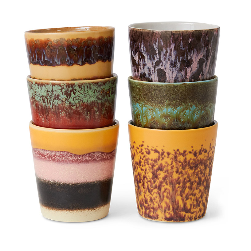 HKliving 70s Mug 6-Pack