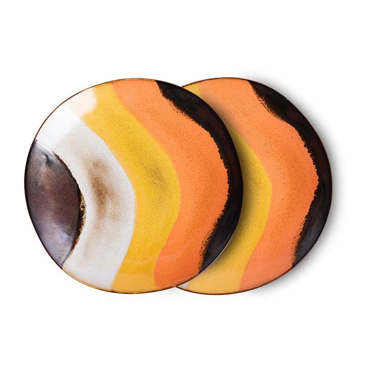 hk-living 70s plate 22cm 2er pack.