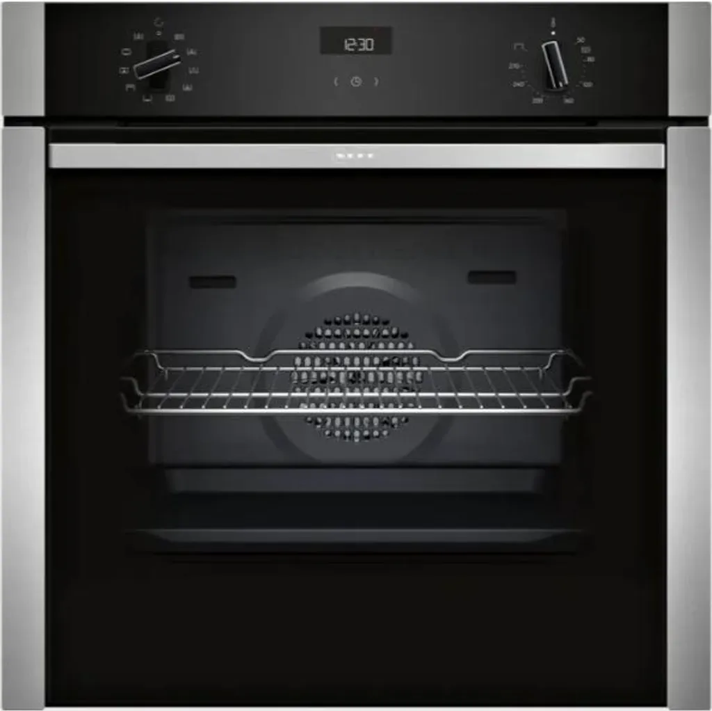 71 liter, 60 cm wide multifunctional built-in oven made of stainless steel Neff B3ACE4AN3F