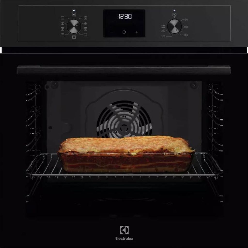 72-liter built-in multifunction oven (60 cm) with catalytic self-cleaning, black Electrolux EOF3C40TH1
