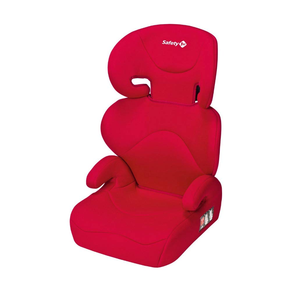 Safety 1st Road Safe or Road Fix Child Seat, with Adjustable Headrest and Backrest, Comfortable Group 2/3 Car Seat (15-36 kg), Can be Used from 3.5 to 12 Years without Isofix Full Red