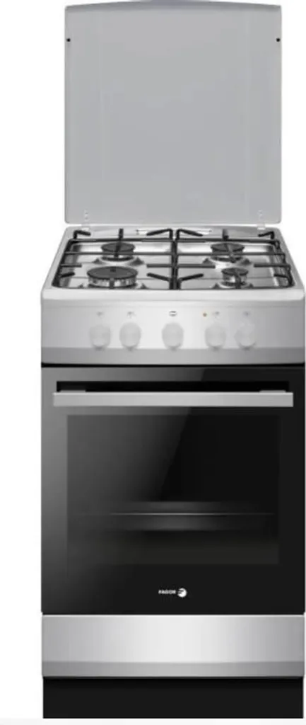 74L gas stove, 4 burners, grey/black, Fagor FACG202S