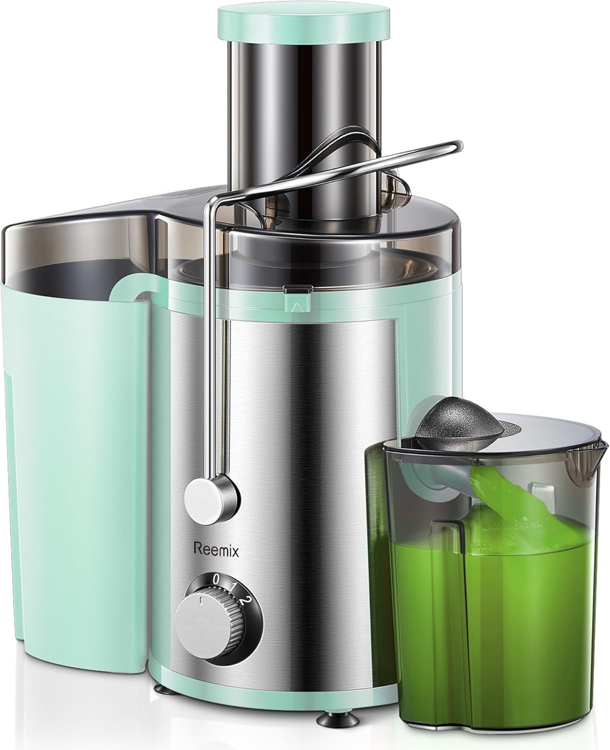 Juicer Vegetable and Fruit, Centrifugal 72 mm Filling Opening, 800 W Stable Power, Fast Juicing, Centrifugal, Easy to Clean with Brush, BPA-Free (Aqua, 800W)