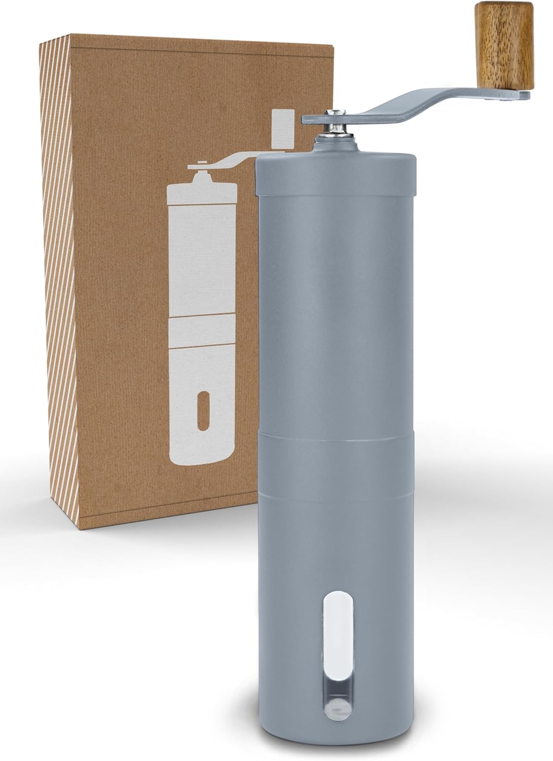 LAMBDA COFFEE TERRA Manual Coffee Grinder Made of Stainless Steel and Continuous Ceramic Grinder I Espresso Grinder Hand with Cone Grinder - Hand Coffee Grinder Blue