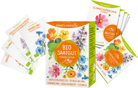 Stadt Land blüht Seeds, edible flowers: Nasturtium, Marigold, Cornflower, Dragonhead & Cosmea, 1 pc