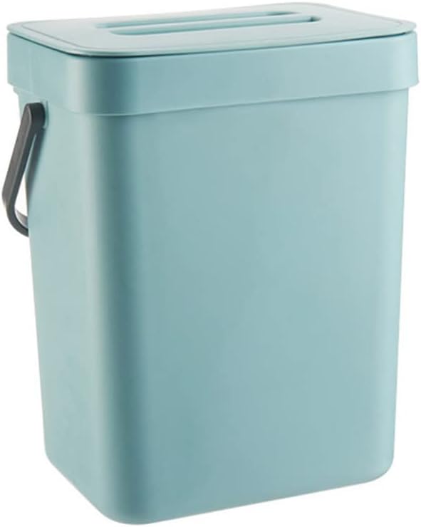 Hanging Kitchen Bin 3L Small Compost Bin Wall Hanging Waste Bin Worktop Waste Bin with Lid Waste Composter