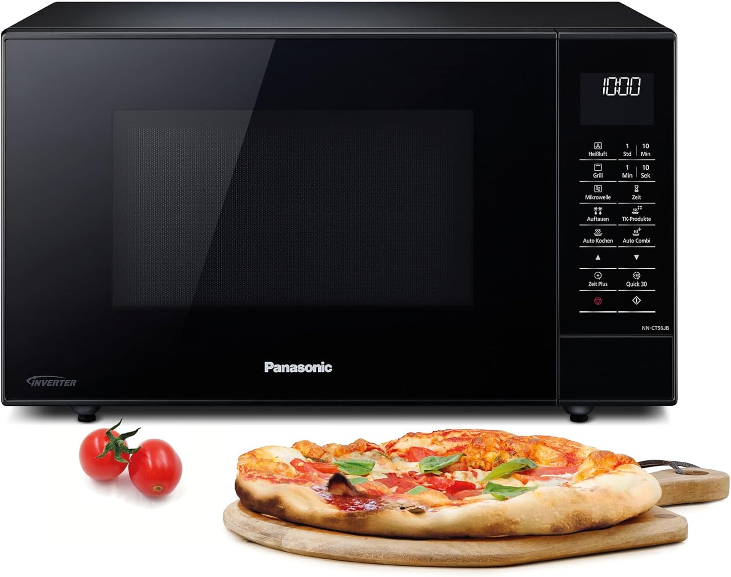 Panasonic NN-CT56 Microwave with Hot Air and Grill, SlimDesign (Low Depth), 1,000 Watt, Child-Proof Lock