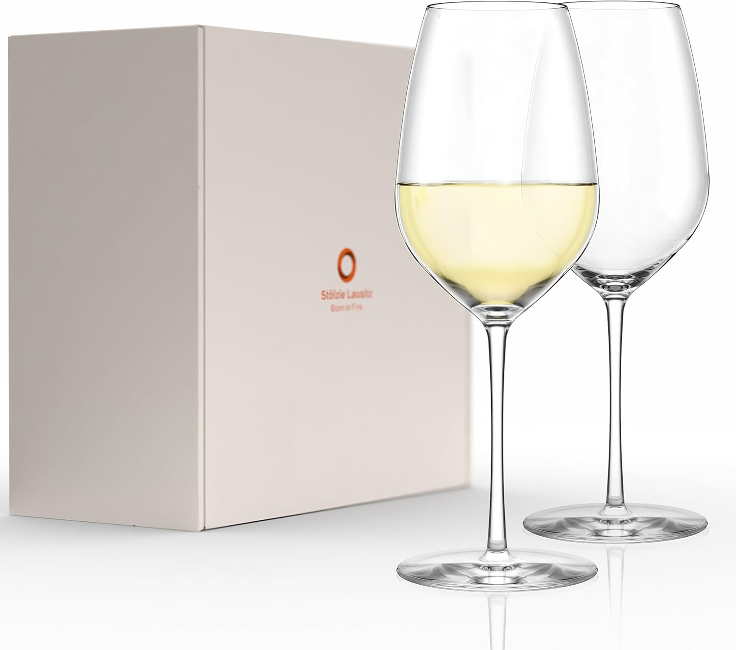 Stölzle Lausitz Stölzle Fino White Wine Glasses Set of 2 / Wine Glasses Crystal Glass / Elegant Lightweight White Wine Glass / High-Quality Wine Glass Set