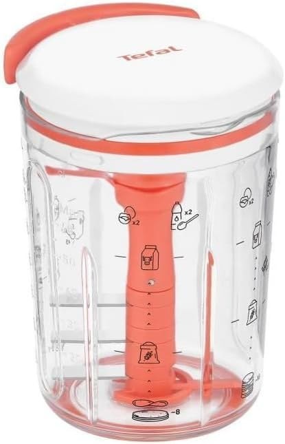 Tefal Crêpes Express Smart Mixer, 900 ml, Waffles Pancakes in 2 Minutes, Dough without Lumps, Homemade, Perfect Results, Easy to Use, 3 Integrated Graduated Recipes K1844404