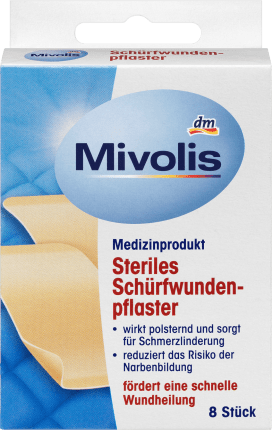 Mivolis Abrasive plaster, 8 pcs