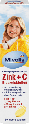 Mivolis Zinc + C effervescent tablets 20 pcs., 82 g