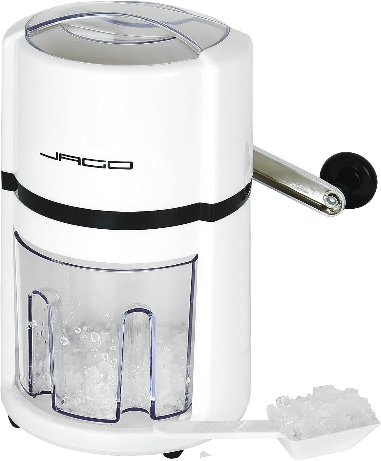 Jago Manual Ice Crusher with Blades White
