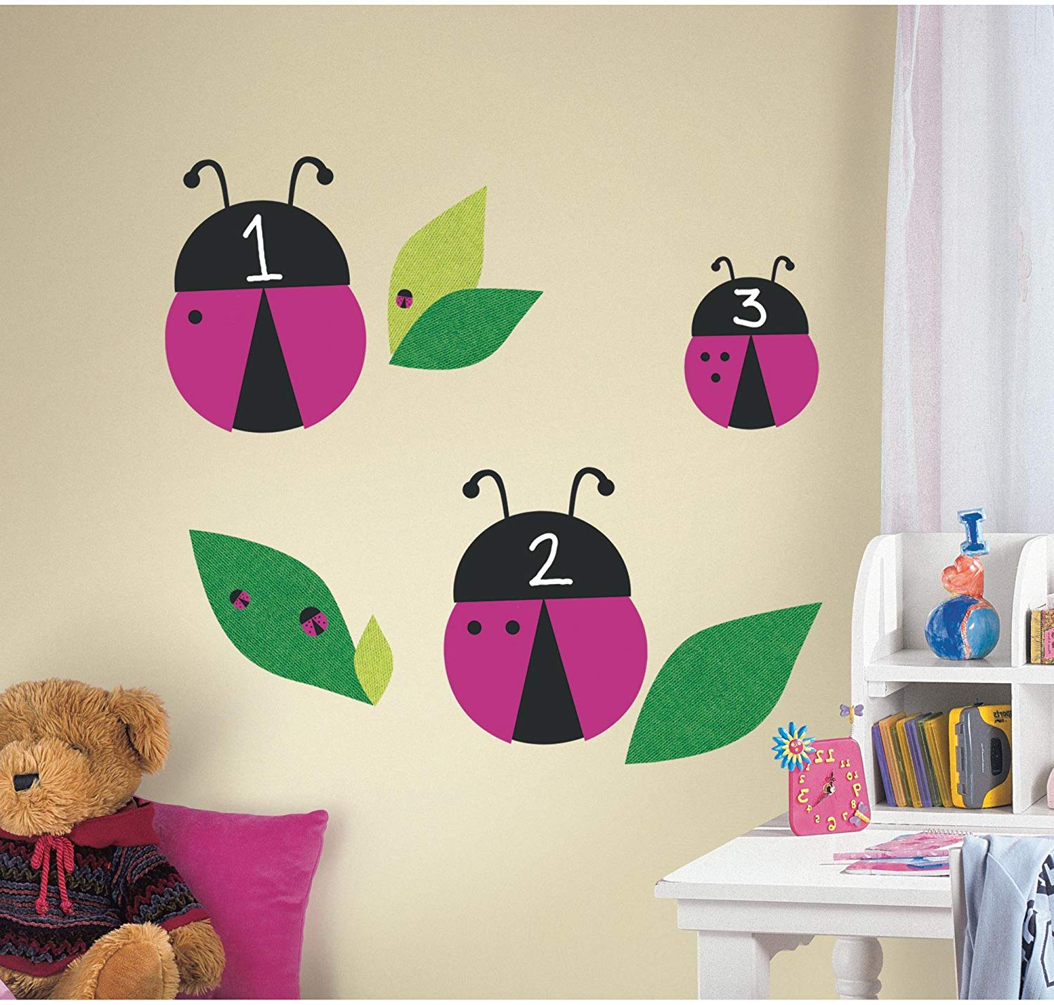 RoomMates Roomates Ladybird Ladybug On Xl 66 Parts Wall Decal Kids Room Art Mural Wal