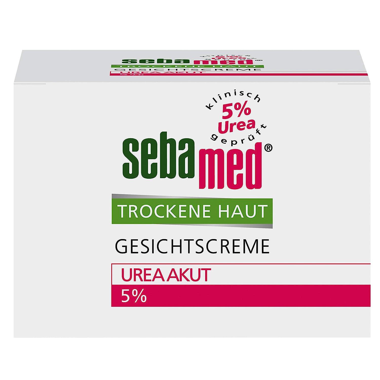 Sebamed Dry Skin Face Cream Urea Acute 5 Percent, For Men And Women, Noticably Relieves Tension and Roughness and Helps Restore Moisture Balance of the Skin