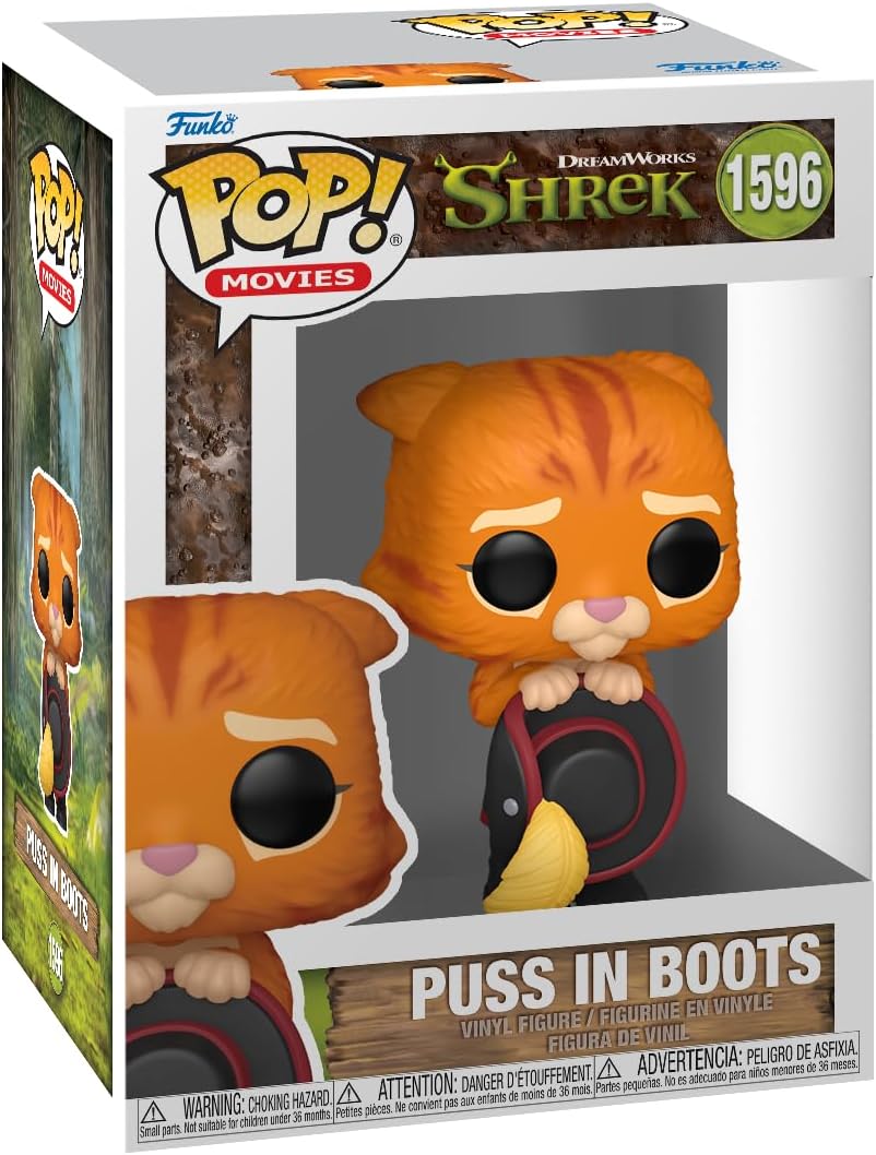 Funko Pop! Movies: Shrek Dream Works 30th - Puss in Boots - Vinyl Collectible Figure - Gift Idea - Official Merchandise - Toy for Children and Adults - Movies Fans