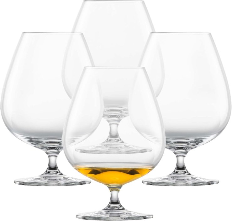 SCHOTT ZWIESEL Cognac Glass XXL Bar Special (Set of 4), Elegant Glasses for Cognac, Dishwasher Safe Tritan Crystal Glass, Made in Germany (Item No. 123633), Clear, Crystal