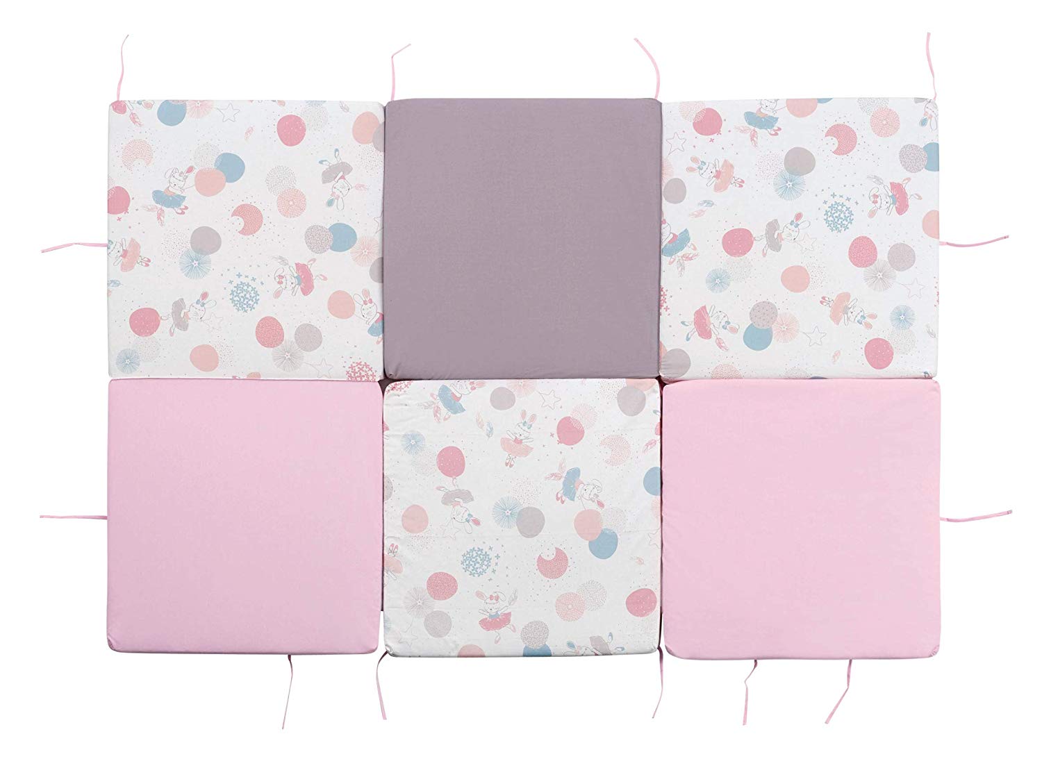 Tinéo - Maxi Crawling Blanket, Maxi Carpet, Multifunctional, 5-in-1, 120 x 180 cm (Ballerina)