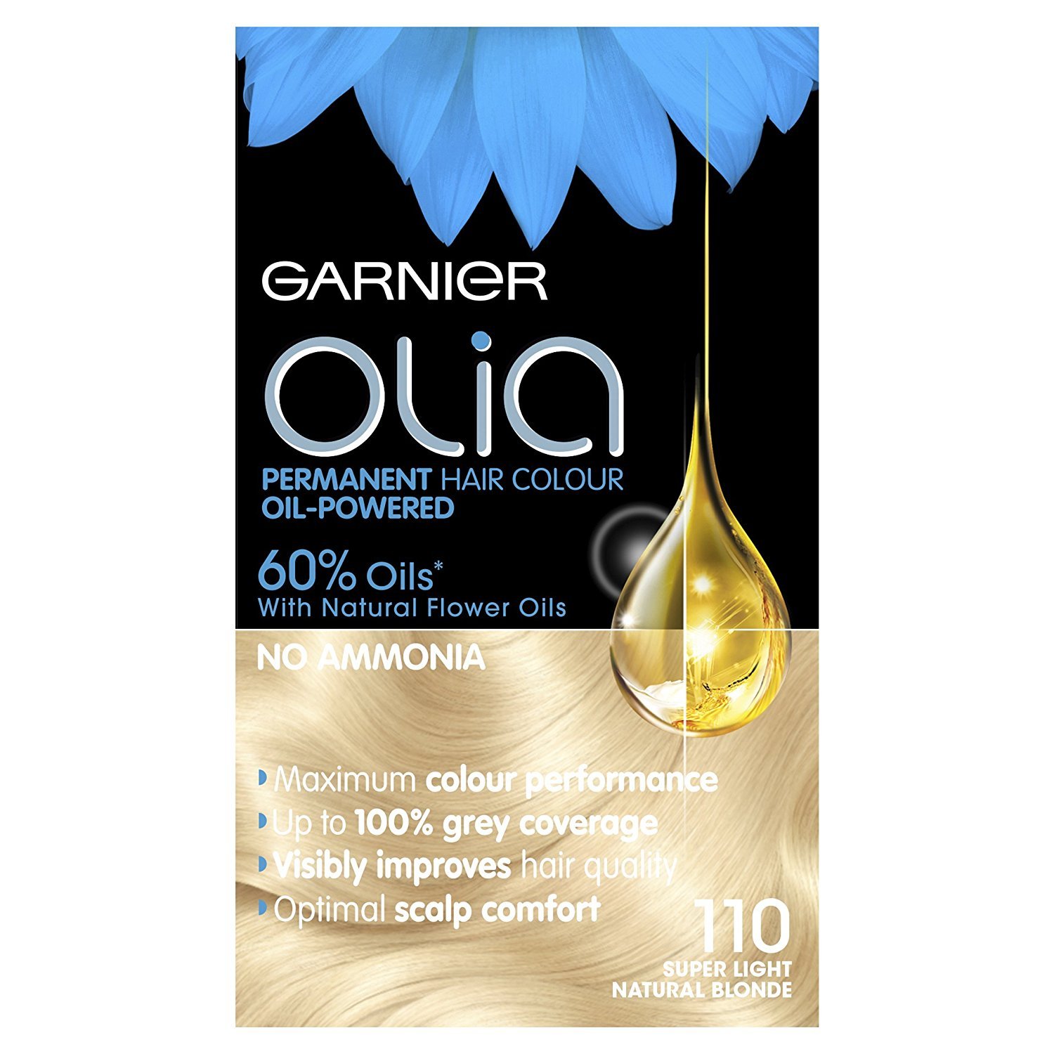 Garnier Permanent Hair Dye, 110 Super Light Blonde, Pack of 3