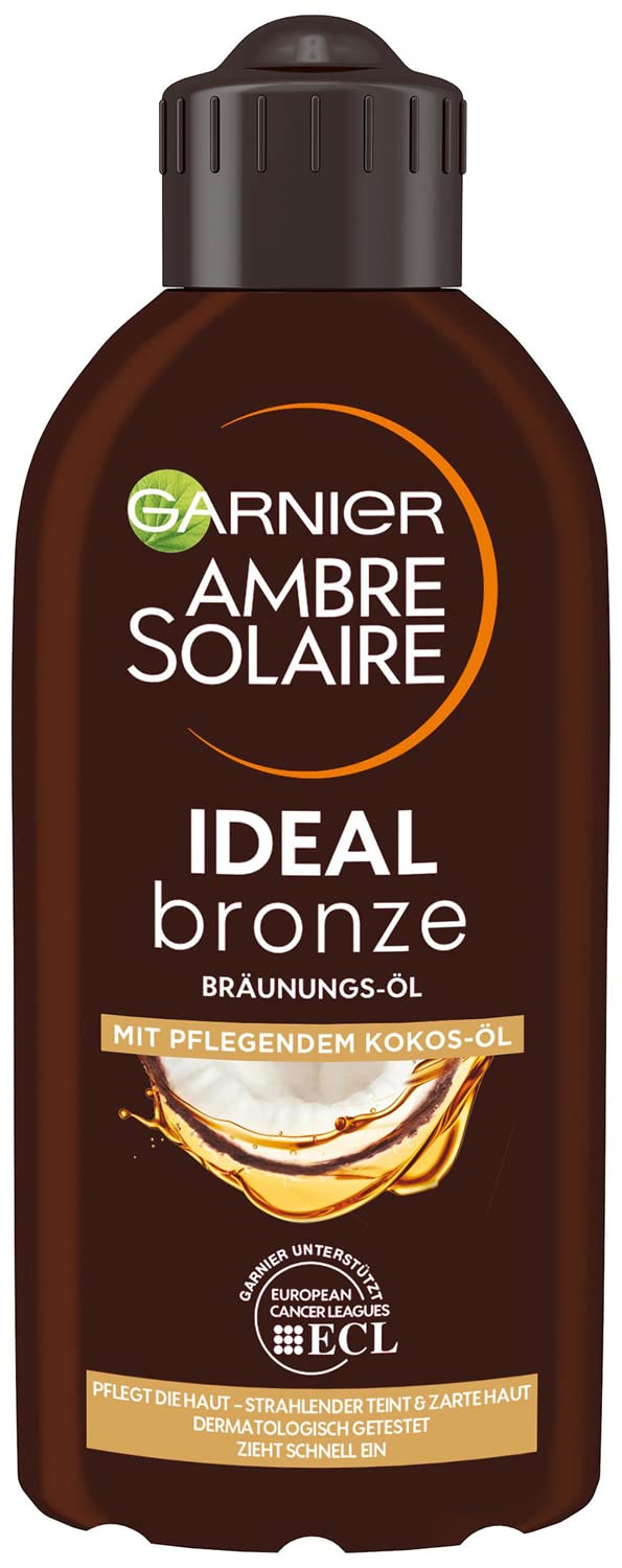 Garnier Ambre Solaire Deep Brown Sun Oil For A Quick Natural Tan / Quickly Absorbs / Coconut Fragrance 200 ml