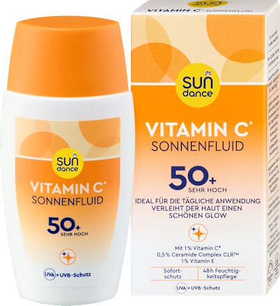 SUNDANCE Facial sunscreen fluid with vitamin C, SPF 50+, 50 ml