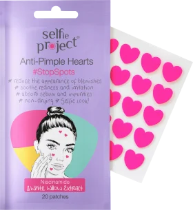 Selfie Project Anti pimple patches heart, 20 hours