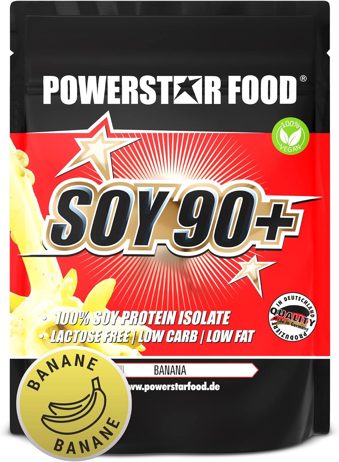 POWERSTAR FOOD Store Incomparable Superb Flavour, Pure Vegan Soy Protein Isolate, Soy 90+, Instantized, Non-GMO and Plant Estrogen Free. 1000 g) Powder, , , 1000g