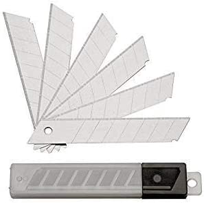 TD-Warenhandel Pack of 200 snap-off blades, replacement blades for cutting knives, 18 mm, 0.5 thickness.
