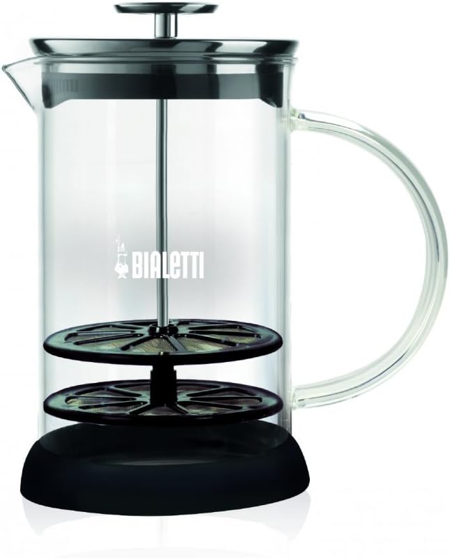 Bialetti 4410 15.5 x 15.5 x 2.8 cm Glass Milk Frother,Black