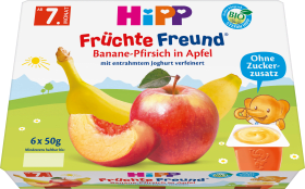 HiPP Banana-peach in apple from the 7th month, 6x50 g, 0.3 kg