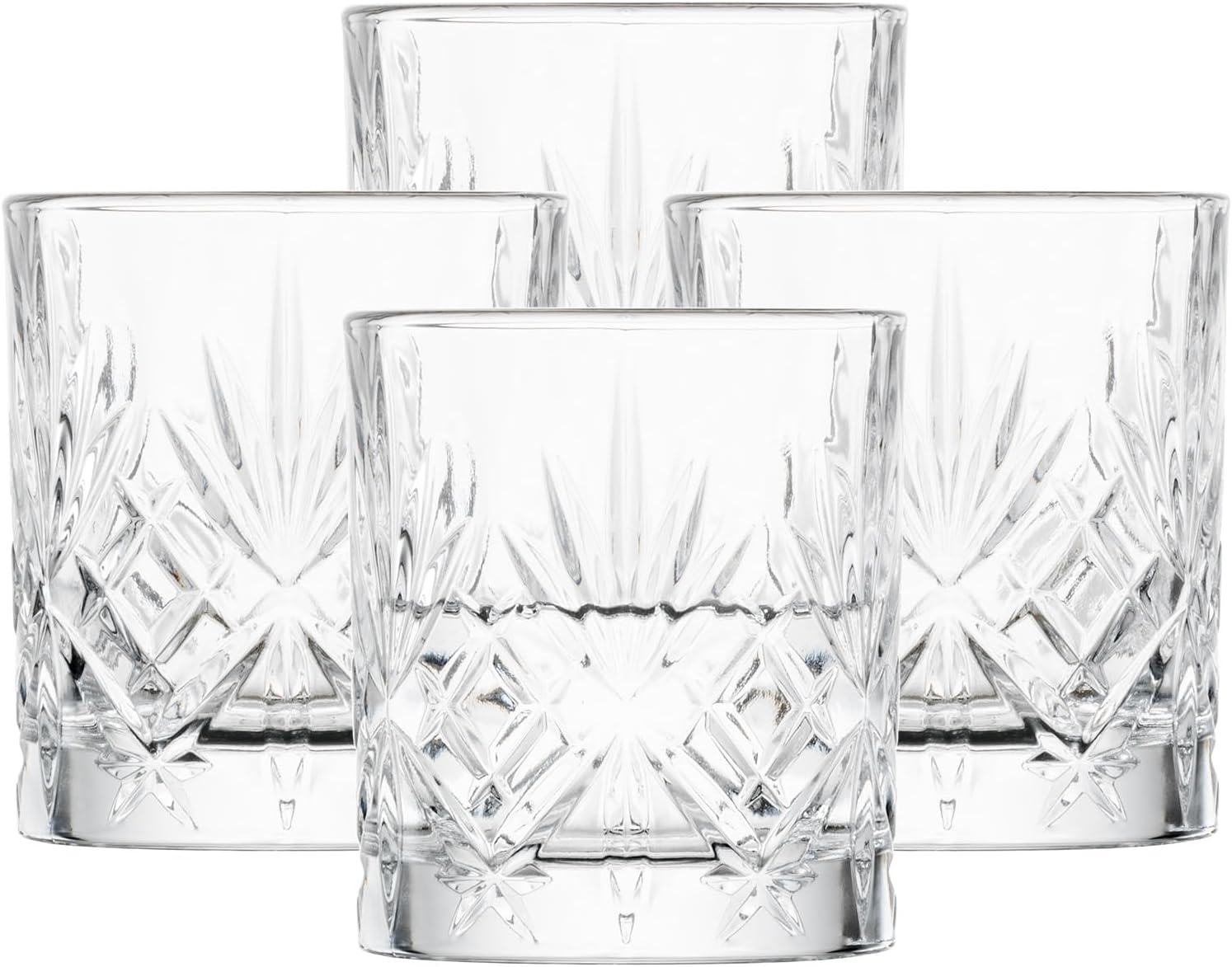 SCHOTT ZWIESEL Shots Glasses (Set of 4), Timeless Shot Cups for Schnapps with Relieff, Dishwasher Safe Tritan Crystal Glasses (Item No. 123932)