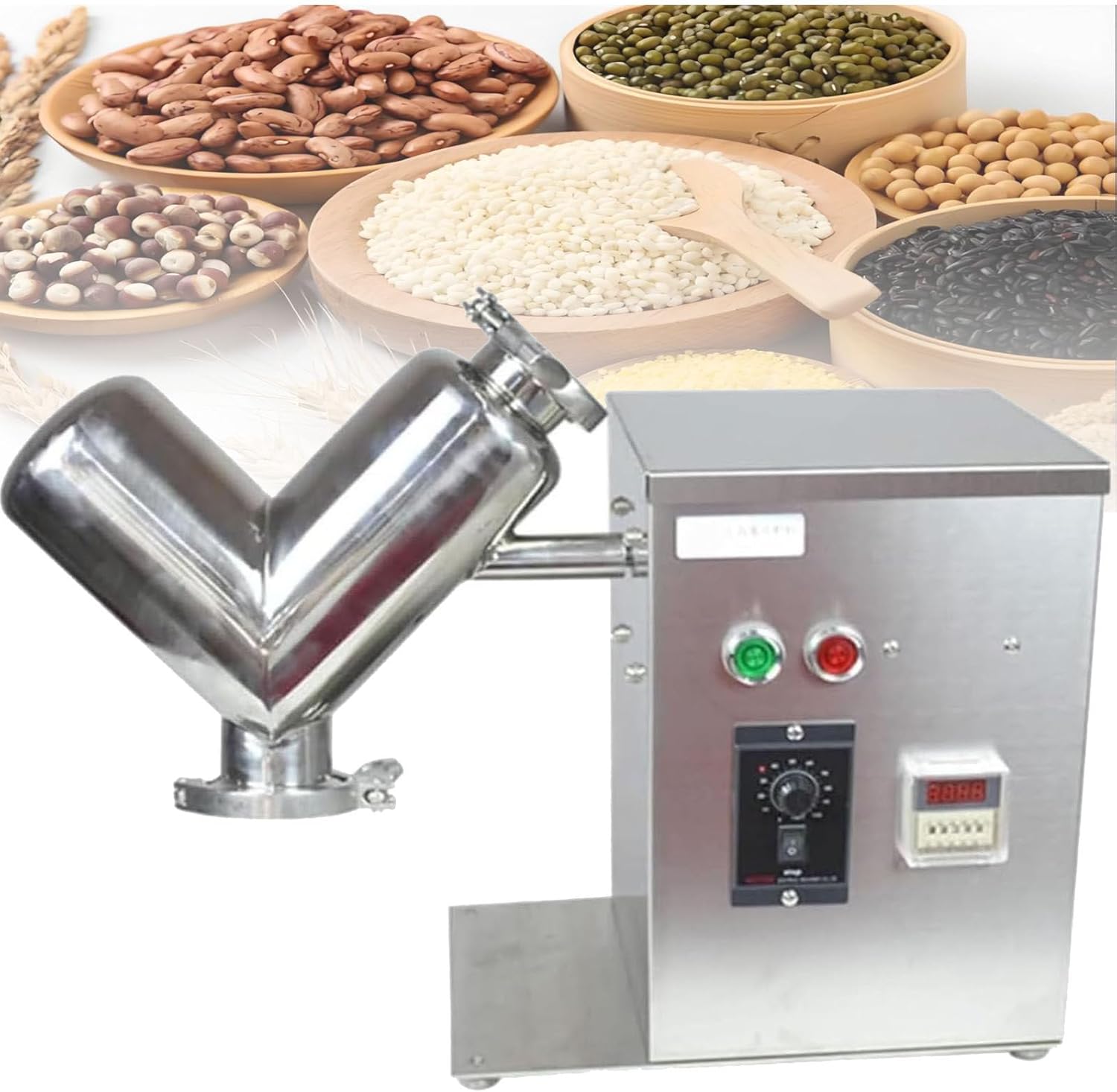 ZYLDDS 2kg Dry Powder Mixer, Powder Mixer, Particle Mixer, Granule Mixer, for Teaching Laboratory, Food Processing