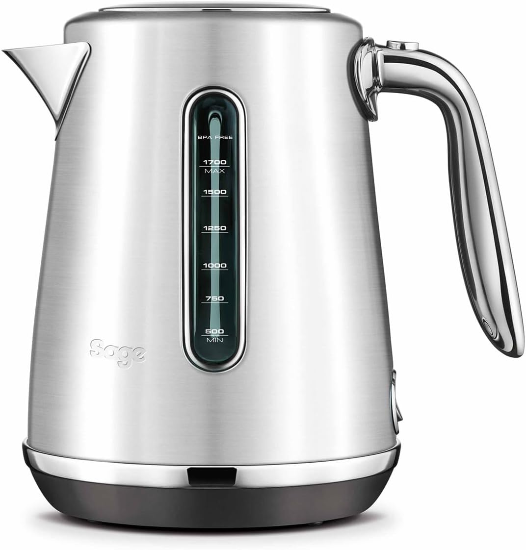 Sage - The Soft Top Luxe - Electric kettle with control indicator - 1.7 L capacity, Fast boiling, 2400 W, 360° base - Soft-open lid, Wireless, BPA free - Brushed stainless steel