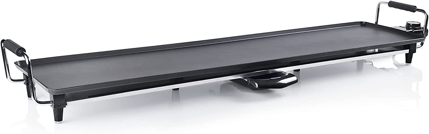 Tristar 100 x 22 cm Griddle with Detachable Thermostat, Black